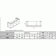 Grande banque d'accueil lumineuse modèle Linea version haute - MDD - Blanc, Support moniteur_4