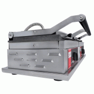 Grill panini simple Petit modèle 260x240mm 2 plaques rainurées Sofraca_4