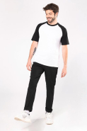 Baseball - T-shirt bicolore manches courtes - 100% coton - Réf: K330 - Kariban_4