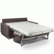 Canapé convertible OGGETTO - Matelas 16 cm - Système express - Sommier à lattes 160 cm - Microfibre taupe - Renatonisi_4