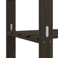 Vidaxl support de rangement à 3 niveaux noir 60x38x90 cm bois pin 373409_4