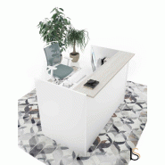Banque d'accueil droite Torino - 160, Blanc, Oui_4