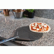 Pelle à pizza ronde perforée aluminium anodisé SHA 33x33 - Manche 150 cm - Gamme Evoluzione | GI.METAL_4