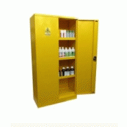 Armoire de sûreté pour produits dangereux - L920 x P420 x H1800 - Réf DDHJ0085 - 240L - Bac de rétention et étagères réglables_4