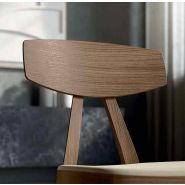 Chaise de restaurant Compasso en frêne - design raffiné avec dossier incurvé et multiples finitions_4
