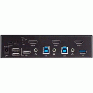 Commutateur KVM HDMI, 2 Ports - Moniteur Unique 4K 60Hz Ultra HDR - Commutateur KVM de Bureau HDMI 2_4