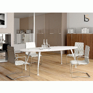 Table de réunion Segno forme ovale - Dellarovere - 200, Noyer_4