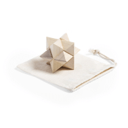Puzzle magique en bois - Avec pochette en coton et fermeture à cordon - Couleur naturelle - 42g_4