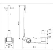 50-2 - Cric hydropneumatique à deux étages AC Hydraulic - Capacité : 50/25 T - Pour bus et camions de grande taille_4