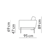 Canapé Hudson OLTA - blanc cassé beige avec piètement en acier, revêtement en tissu de haute qualité_4