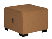 Pouf 1 place - Structure bois (pin) - Assise mousse polyuréthane - Revêtement tissu - Anti feu - Normé OEKO TEX - Patins antidérapants_4