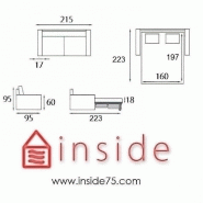 Canapé-lit convertible 3-4 places MASTER EXPRESS 160 cm - Matelas 18 cm - Sommier à lattes RENATONISI - Velours taupe_4