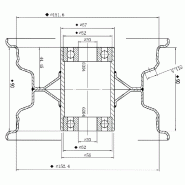 Pneu tondeuse 15x6.00-6 4ply Multi turf rib sur jante BB 20mm - Wanda P508_4