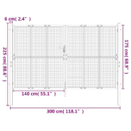Vidaxl portail de jardin anthracite 300x225 cm acier 154569_4