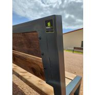 Banc public en bois classique - Urbaneco 42 - Banc et méridienne Miami au style Art Déco 1910_4