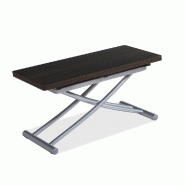 Table basse relevable COLIBRI ultra compacte - mélaminé bois wengué - 100 x 45/90 cm - système à pistons gaz_4
