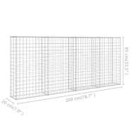 Vidaxl mur à gabion avec couvercles acier galvanisé 200 x 20 x 85 cm 143580_4