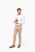 Chemise popeline manches longues homme - Réf: PK504 - 100% coton peigné - Marque Kariban Premium_4