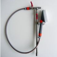 Lave-chaussures avec bassine - Acier inoxydable - Adapté pour 1 à 3 personnes - Brosses de nettoyage et système de régulation d'eau_4