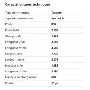 Remorque polyvalente avec revêtement en tôle d'acier blanche