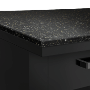 Table de caisse - 60 cm - façade noire - plan de travail en granit noir_4