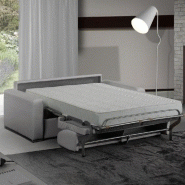 Canapé convertible express MASTER 140cm - Matelas 18cm - Tissu NEO gris clair - Fabrication italienne_4