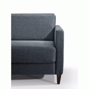 Canapé convertible express Oslo tweed bleu azur - Couchage 140x197 cm avec matelas 16 cm et sommier lattes Renatonisi_4
