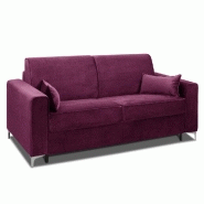 Canapé convertible express JACKSON 140cm - Sommier lattes - Tweed fuchsia - Matelas 16 cm - Mécanique italienne RENATONISI_4