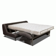 Canapé lit compact 3 places Lisbonne - ouverture express 140x190 cm - sommier à lattes - matelas 13 cm - tissu tweed anthracite chiné_4
