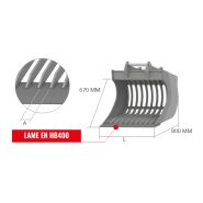 VS 67GD Godet Squelette General Duty - Cangini - 800 mm - profil allongé - lame en HB400_4