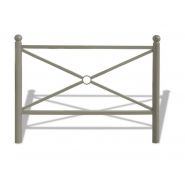 Barrière urbaine BAR3503A - Urban'NT - en acier avec potelets Ø76 mm et main courante en tube 40x40 mm_4