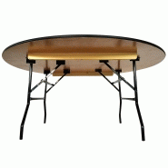 Lot de 5 tables pliantes rondes en bois - 170 cm de diamètre, 10 places, usage professionnel intensif_4