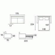 Canapé 3 places MASTER convertible - ouverture EXPRESS - matelas 18 cm - sommier à lattes Renatonisi - microfibre gris graphite_4