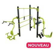 Station Combo 3-10 - barre poignée, TRX, espalier, pull, chest press, leg press_4