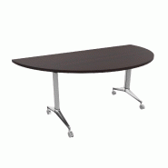 Table de réunion ½ lune Net - Mobel Linea - Alu, Wenge_4