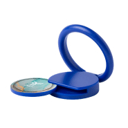 Support pour téléphone portable - plastique rond auto-adhésif avec jeton chariot - couleur bleue - 4g_4