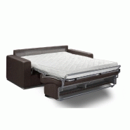 Canapé convertible PASSION - Matelas 16 cm - Système express - Sommier à lattes 160 cm - Microfibre marron_4