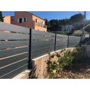 Clôture en aluminium - My Clôture - Lame 125mm avec ajour de 15mm - Gris 7016, Blanc 9016 ou Gris 2100 sablé_4