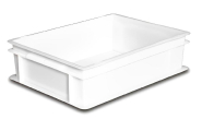 Bac gerbable 400 x 300 - Fond et parois pleins - PEHD - Norme Europe - Résistant aux chocs - Blanc ou gris_4
