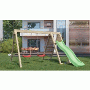 Portique et toboggan de jardin en bois Azalée - 390 x 256 x 252 cm_4