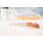 Couteau en inox avec revêtement bois - Couleur marron - Poids 66.67g_4