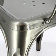 Fauteuil restaurant métal Chicago - GRIS_4