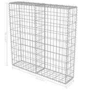 Vidaxl mur à gabion avec couvercles acier galvanisé 100x20x100 cm 143578_4
