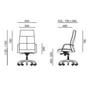 Fauteuil de Direction DORIAN Grand Confort - Dossier haut - Eco-cuir noir - Référence 7637 FR206_4