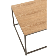 Table gigogne large BOZA - bois naturel massif et métal - style industriel design_4