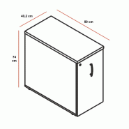 Caisson hauteur bureau maxi rangement - MDD - Anthracite, Oui, Gauche_4