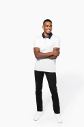 Polo jersey bicolore homme - Réf: K260 - Kariban - 100% coton - Col chemise contrasté_4