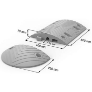 Ralentisseur de vitesse 70 mm pour voie privée - Tire-fond OFFERT - Caoutchouc et PVC - Charge 20 tonnes - Réduit la vitesse à 10 km/h_4