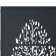 Vidaxl portail de jardin anthracite 105x180cm acier conception d'arbre 153158_4