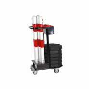 Chariot avec 6 poteaux rouges et blancs_4